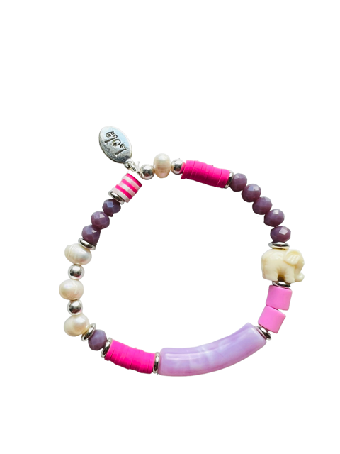 armband penne and pearls purple