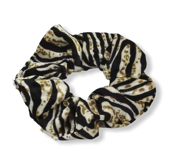 scrunchie black-white zebra