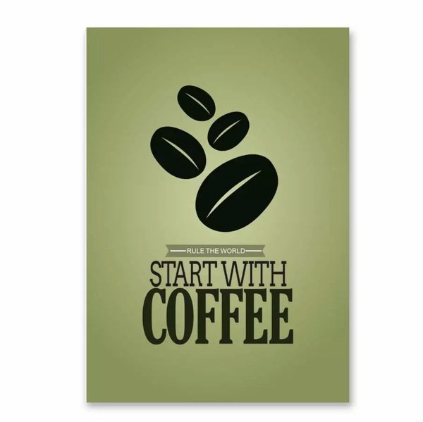 vintage poster green coffee